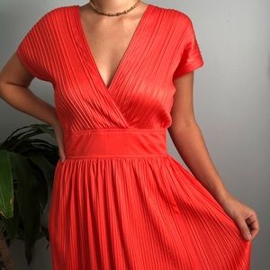 Vintage 70s Neiman Marcus Watermelon Color Dress